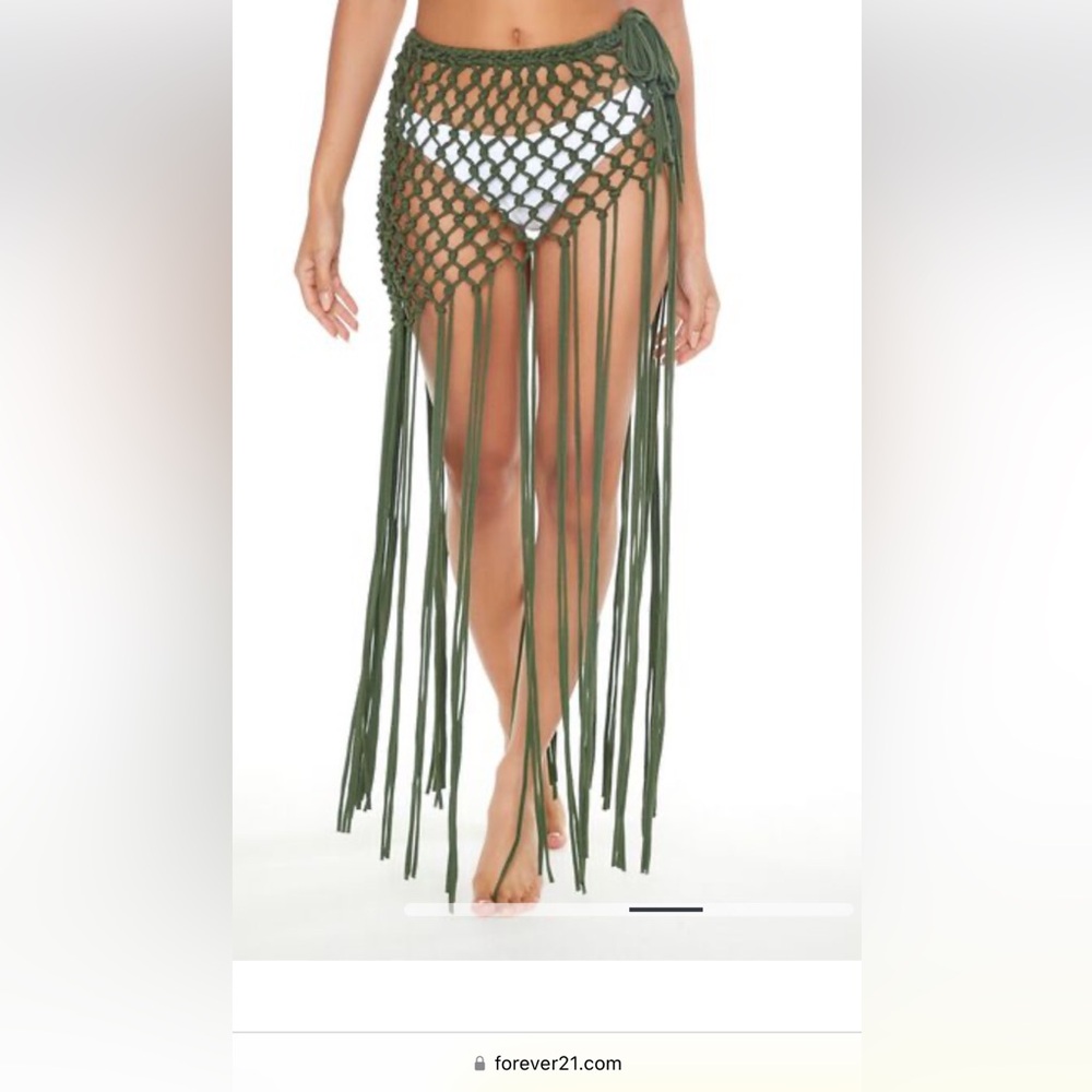 Forever 21 Crochet Swim Cover-Up Skirt size small